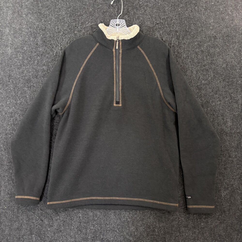 Columbia XCO Pullover Men's Small Gray Fleece 1/4 Zip Sherpa Lined Mock Neck